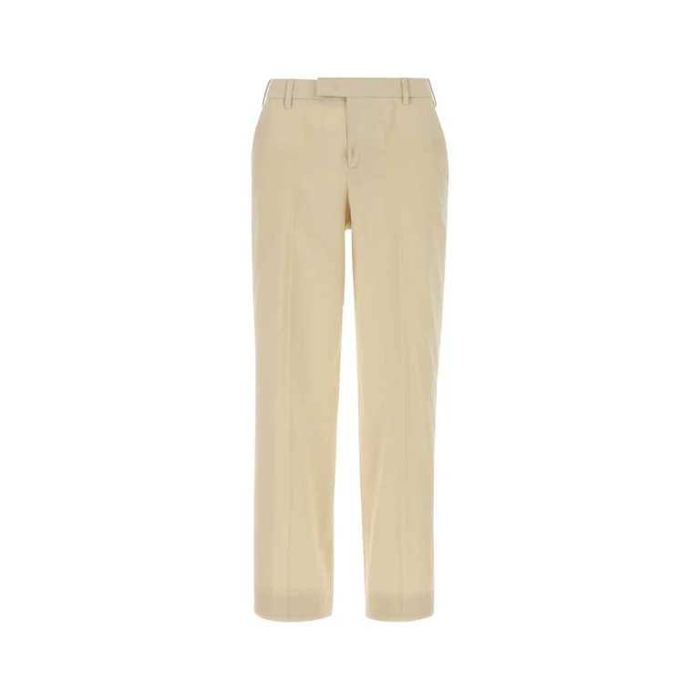 Pt Torino Cream Cotton Emma Pant Burro Exterior: Pantaloni - Women