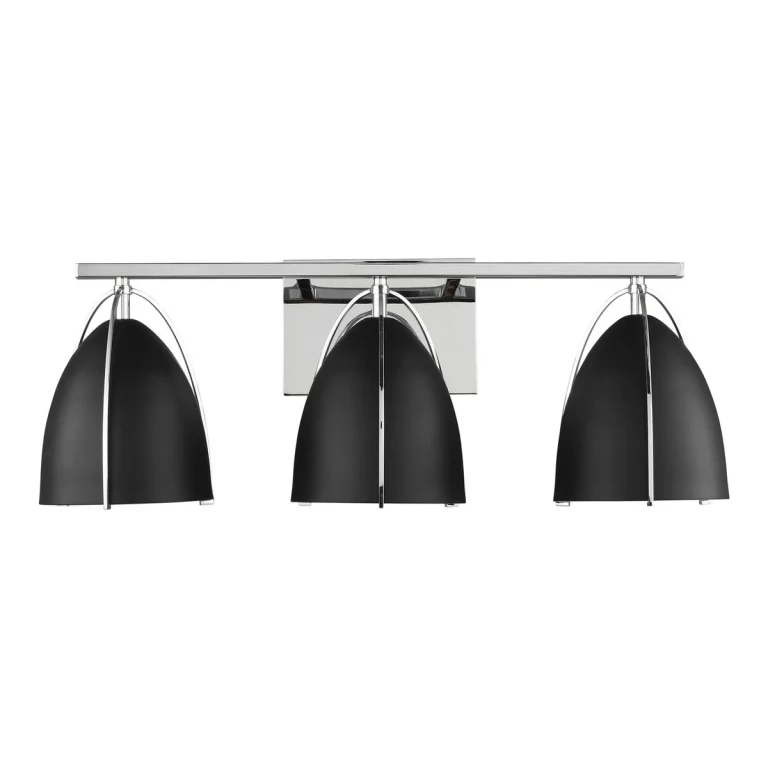 Norman 3-Light Bathroom Vanity Light in Chrome