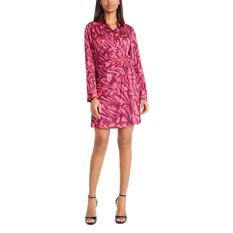 Donna Morgan Side Tie Shirt Dress