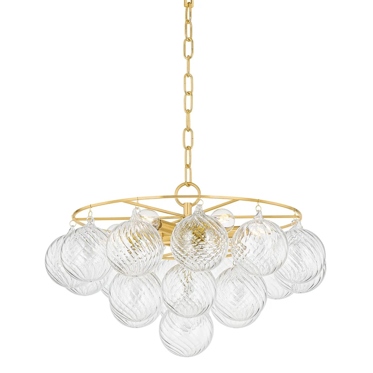 Aged Brass Chandelier from the Mimi Collection