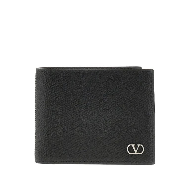 VALENTINO GARAVANI Grained leather bi-fold wallet Man One Size