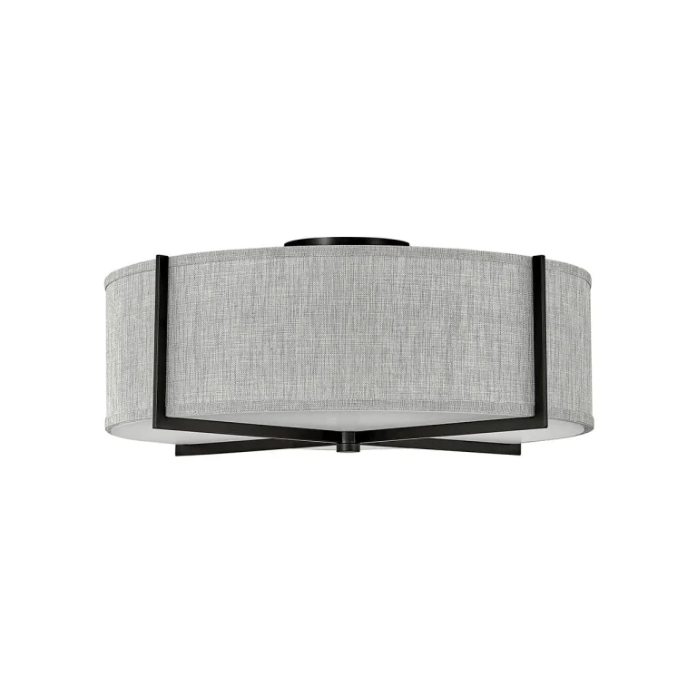 Black LED Foyer Pendant from the Axis Heathered Gray Collection