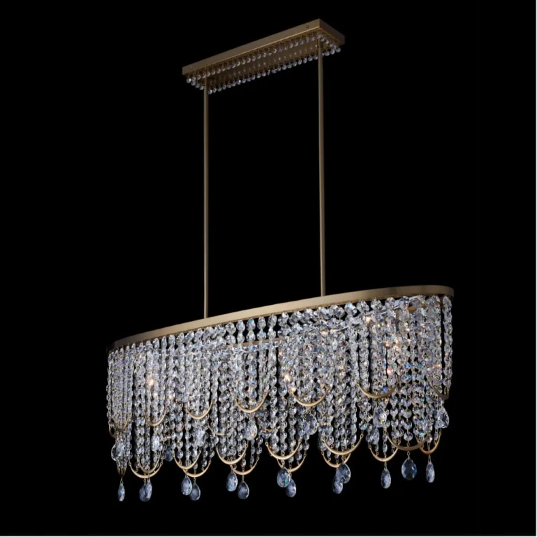Winter Brass Six Light Island Pendant from the Vezzo Collection