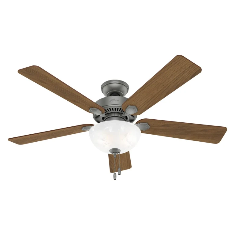 Matte Silver 52"Ceiling Fan from the Swanson Collection