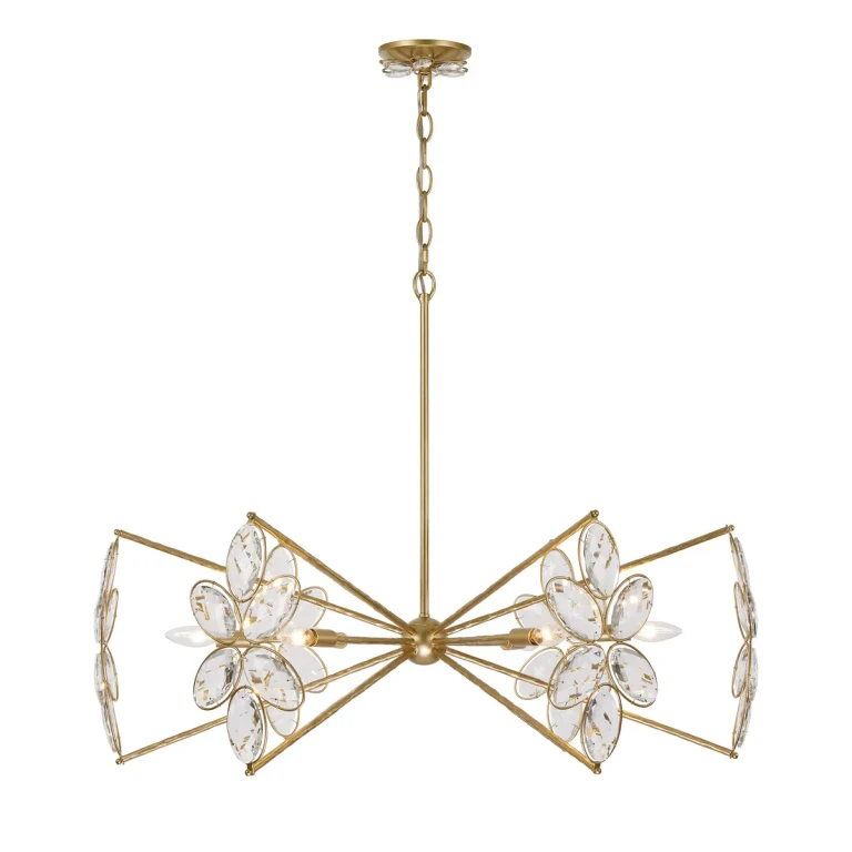 Marbella 6-Light Chandelier in Gold Shimmer by Breegan Jane