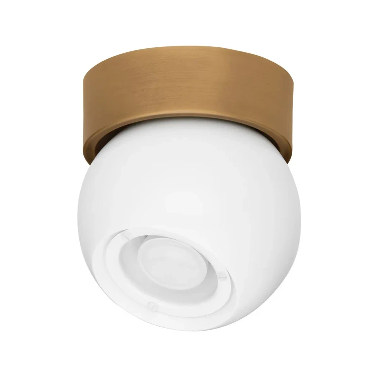 Patina Brass And Soft White Flush Mount from the Odin Collection