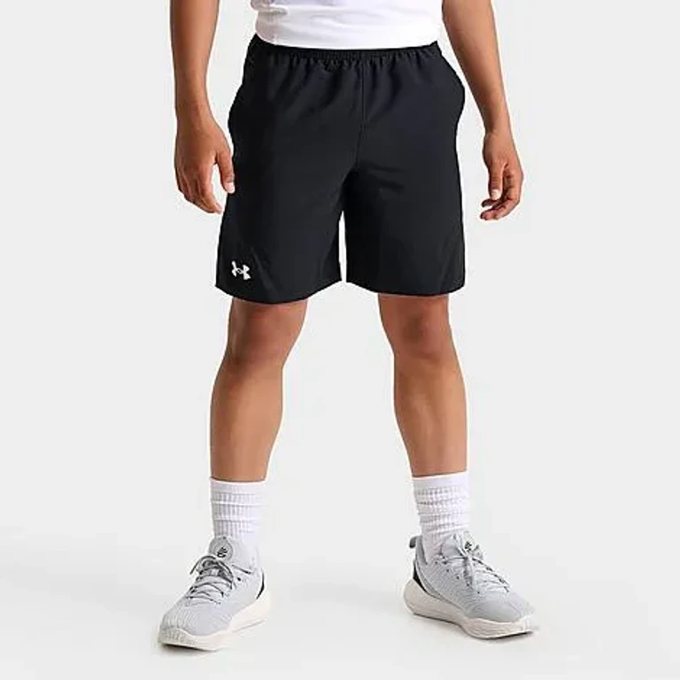 Under Armour Big Kids Woven Shorts in Black Size: Small