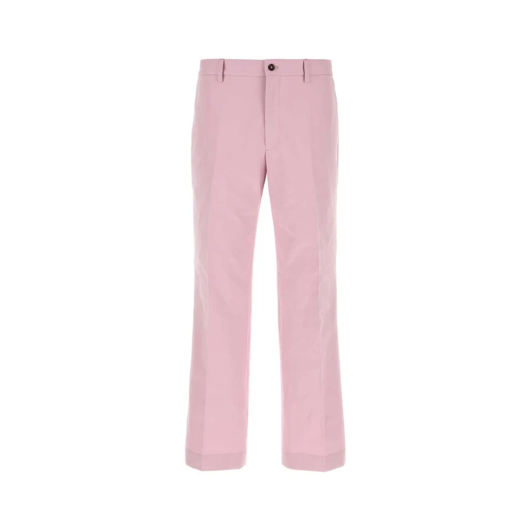 Prada Pink Poplin Pant Alabastro Esterno: Cotone Pantaloni - Men