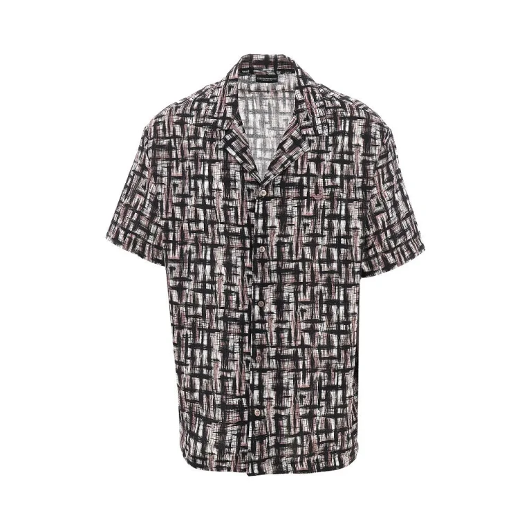EMPORIO ARMANI Printed cotton Swimwear shirt Man M
