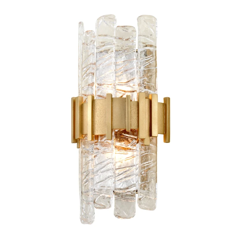 Corbett Ciro 2-Light Wall Sconce in Antique Silver Leaf Stainless