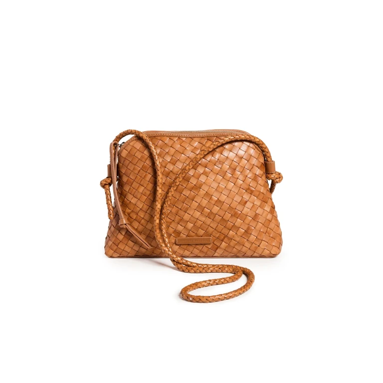 Loeffler Randall Mallory Woven Crossbody Bag Timber One Size