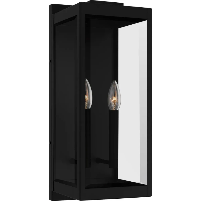 Earth Black Outdoor Wall Lantern from the Eastover Collection