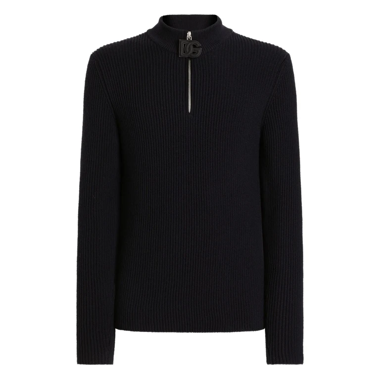 Dolce & Gabbana Lupetto Blue Maglia - Men