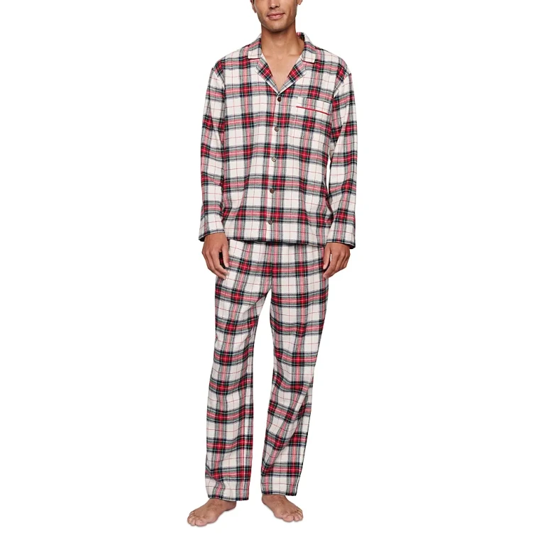 Eberjey 2-Pc. Cotton Brushed Flannel Pajama Set
