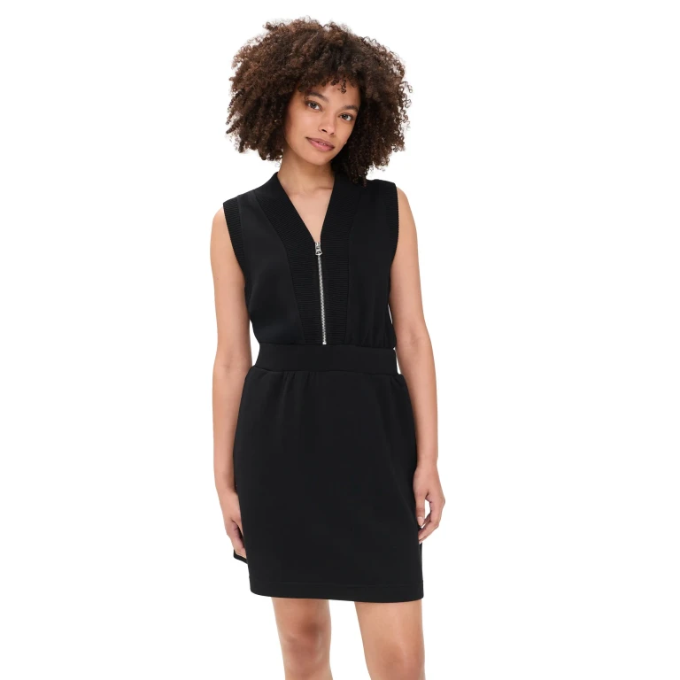 Varley Polyanna Half Zip Dress Black XS
