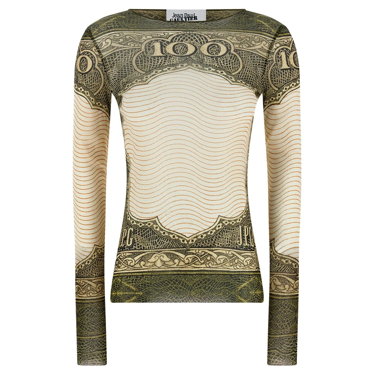 Jean Paul Gaultier Multicolor Polyamide Long Sleeve T-Shirt - Women