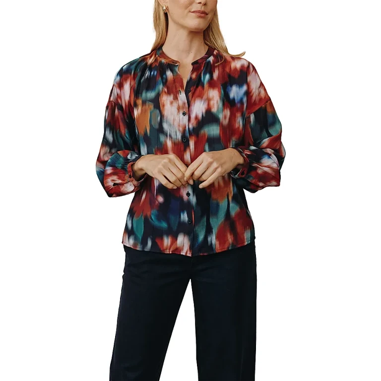 Bella Dahl Mandarin Collar Shirt