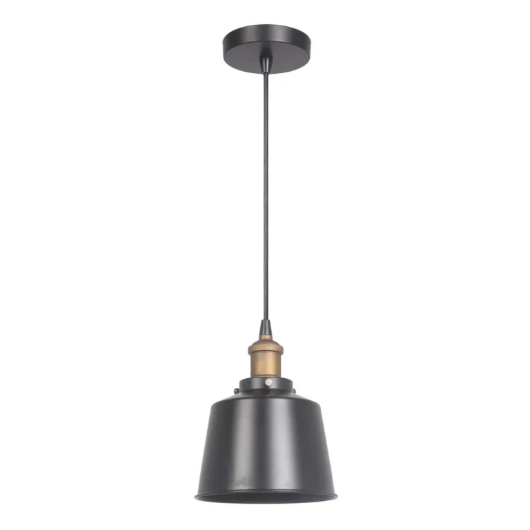 Matte Black Patina Aged Brass One Light Mini Pendant from the Pendant Collection