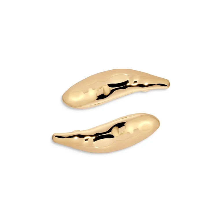 Ettika Liquid Lux Hair Barrettes in Gold Tone, Set of 2