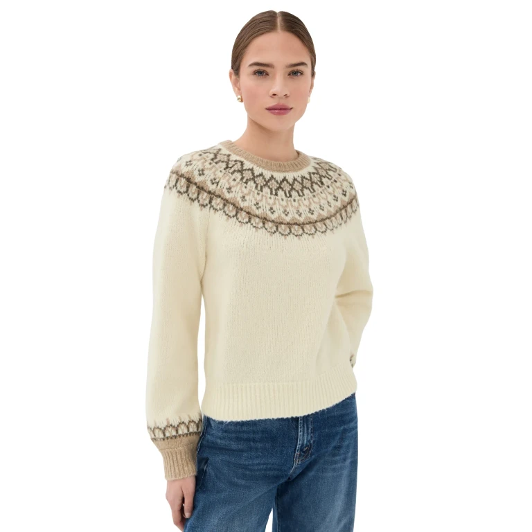 PAIGE Misha Sweater Ivory Multi XS