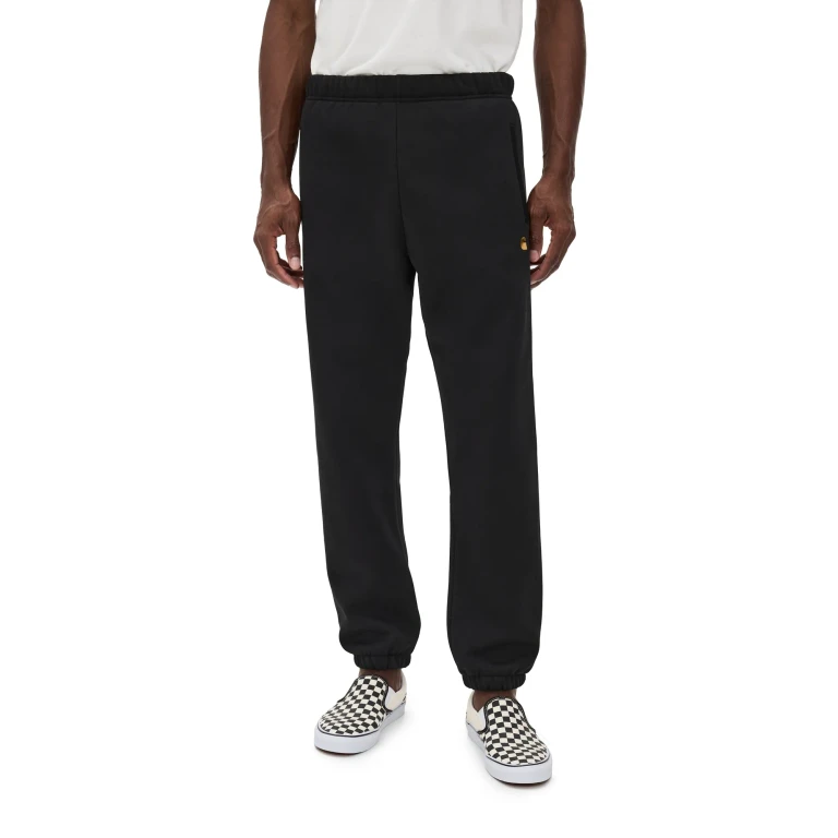 Carhartt WIP Chase Calças de Treino Preto/Dourado L