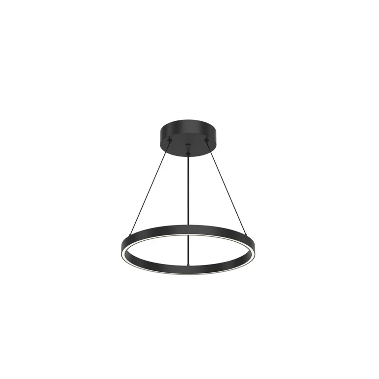 Black LED Pendant from the Cerchio Collection