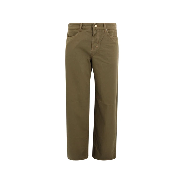 Max Mara Studio Trousers Verde Kaki - Women