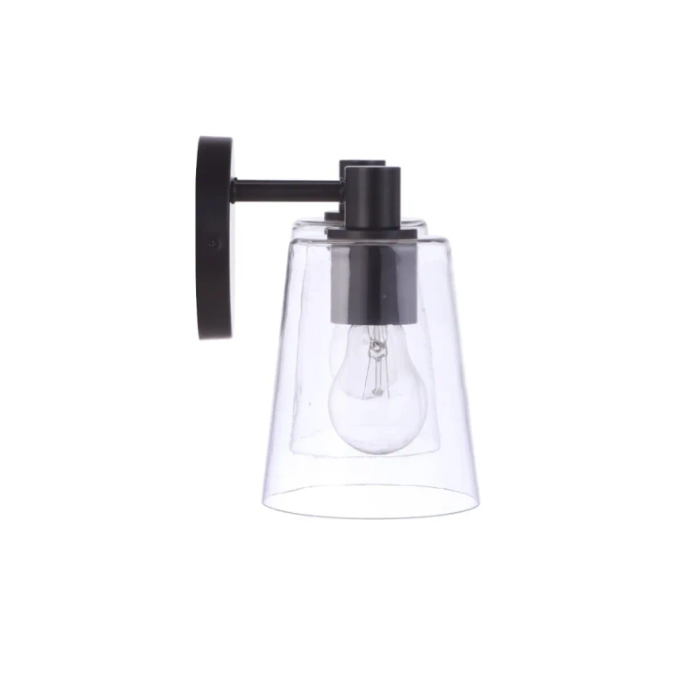 Emilio 2-Light Bathroom Vanity Light in Flat Black
