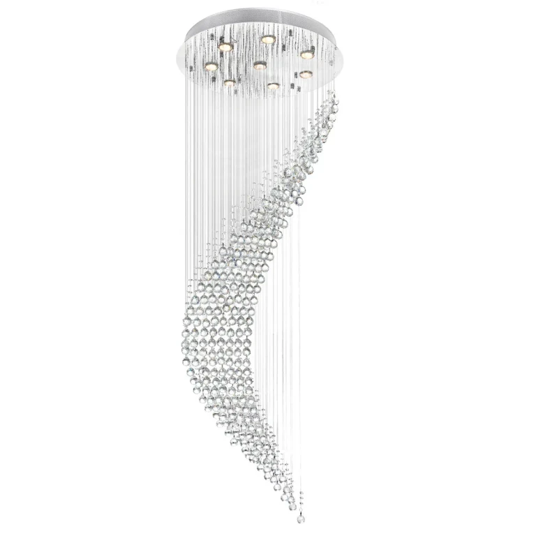 Ribbon 8 Light Flush Mount with Chrome finish