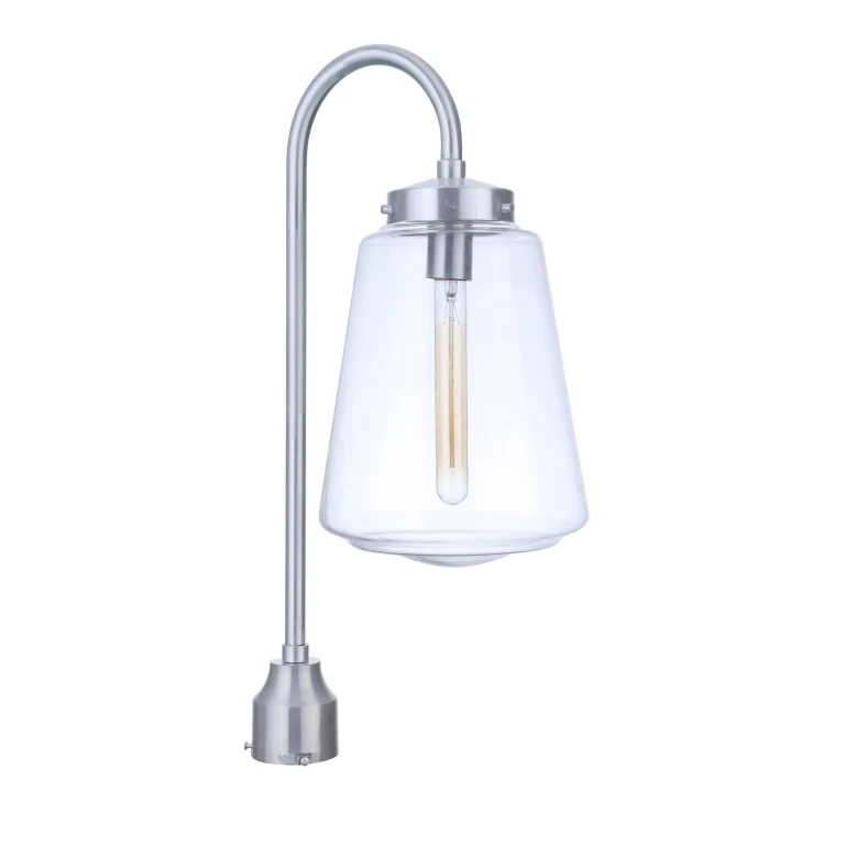 Satin Aluminum One Light Outdoor Post Mount from the Laclede Collection