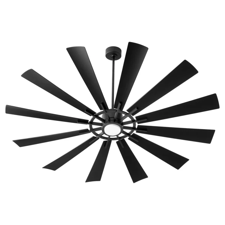 Matte Black 60"Patio Fan from the Cirque Collection