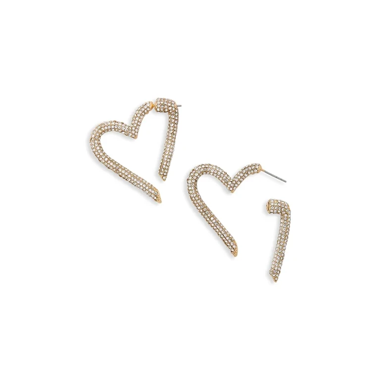 Baublebar Emory Pave Heart Front to Back Earrings