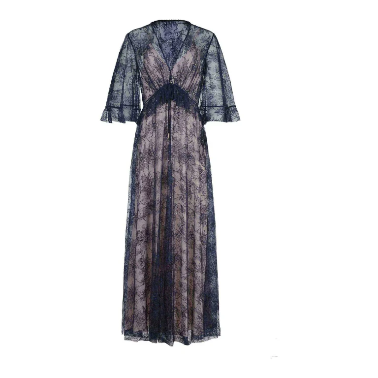 Alberta Ferretti Robe Au Genou - Bleu