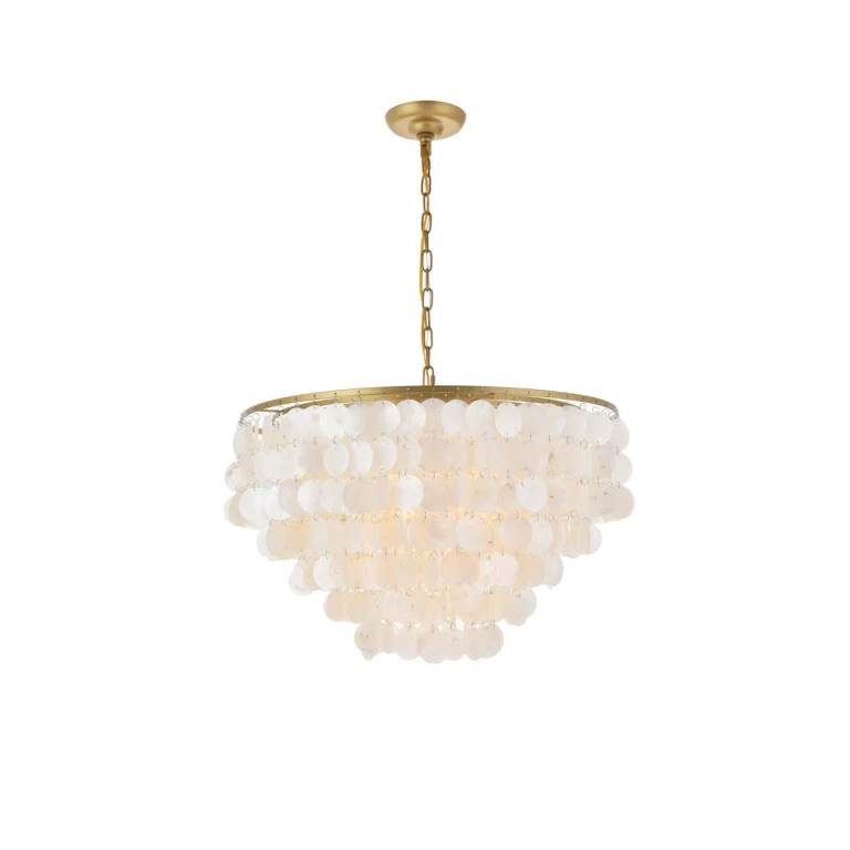 brass Six Light Pendant from the Selene Collection