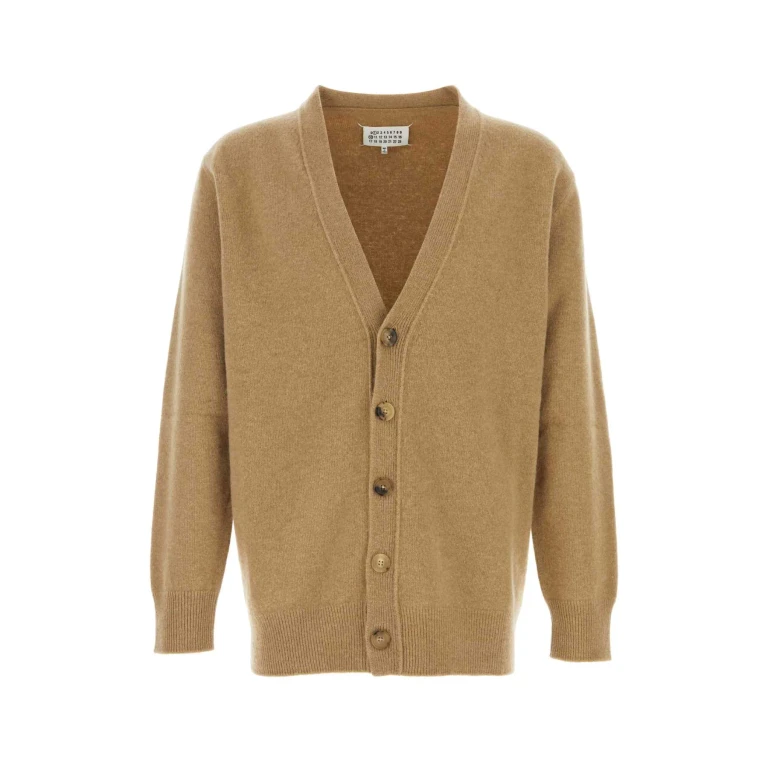 Maison Margiela Cappuccino Wool Cardigan Beige Exterior: Maglieria - Men