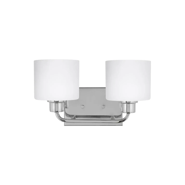 Sea Gull Canfield 2-Light Bathroom Vanity Light in Chrome - 4428802EN3-05