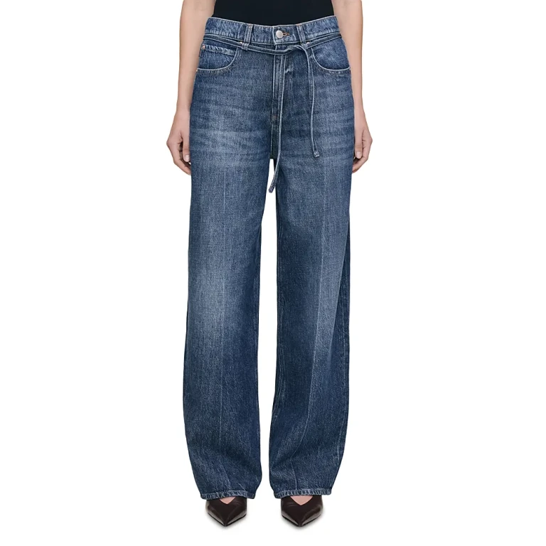 DL1961 Casie Aura Mid Rise Wide Leg Jeans in Space Blue