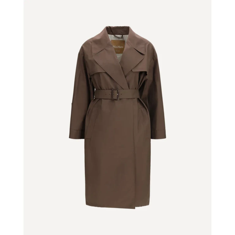 막스마라 더 큐브 더블 브레스티드 코튼 혼방 트렌치코트