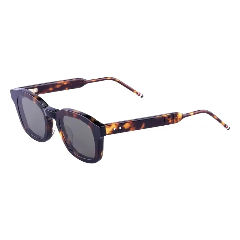 Thom Browne Rectangular / Dark Brown Sunglasses