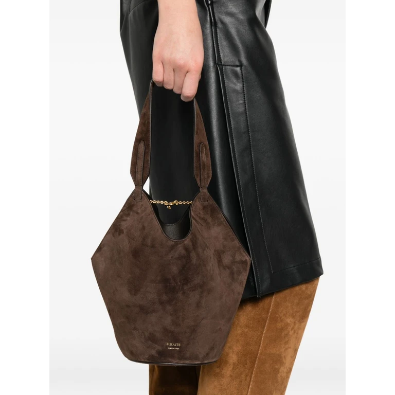Khaite Bags Marrone Scuro Calf Suede - Women