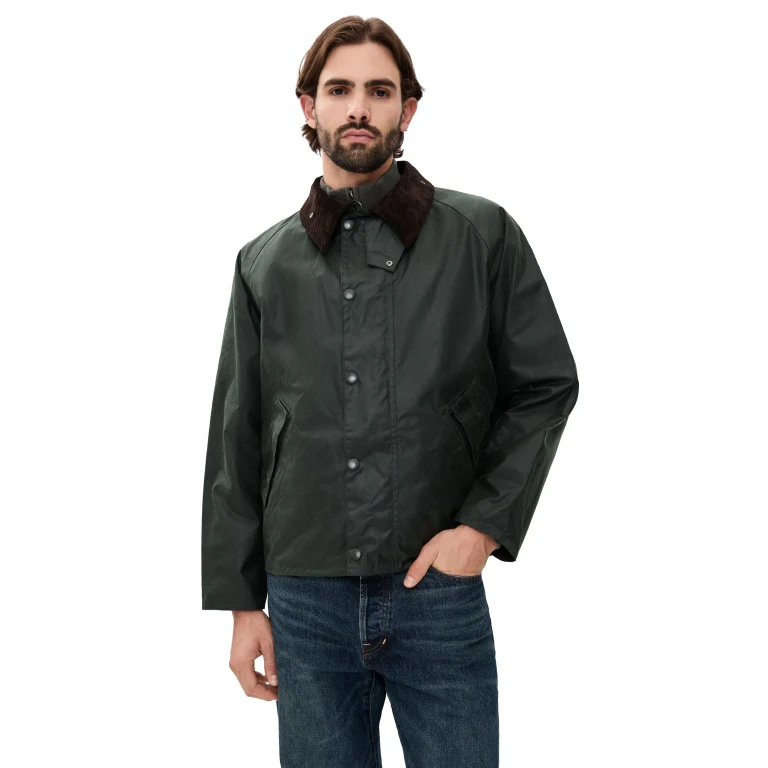 Barbour Transport Wax Jacket Sage 40