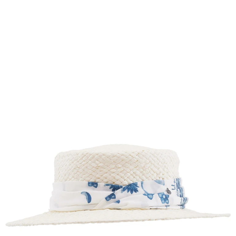 Maison Michel Ladies Beige Kiki Straw Boater Hat