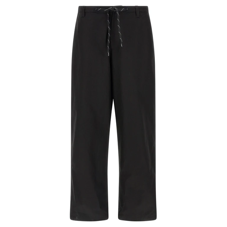 Black Cotton Chino Pants - Men