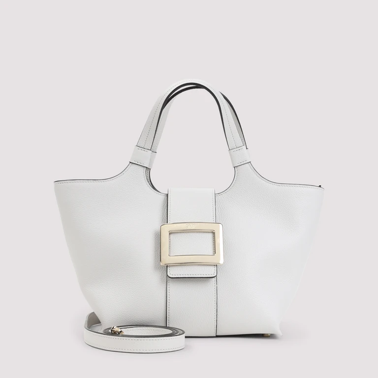 Roger Vivier Shopping Mini Bag Grey Leather - Women