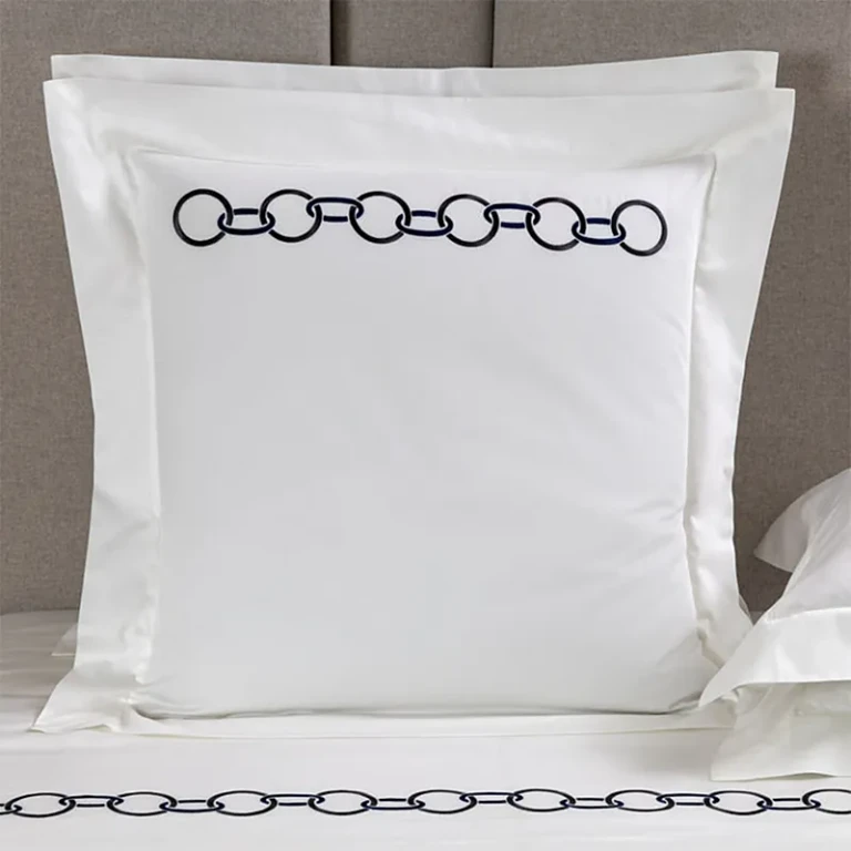 Frette Links Embroidery Cotton Euro Sham