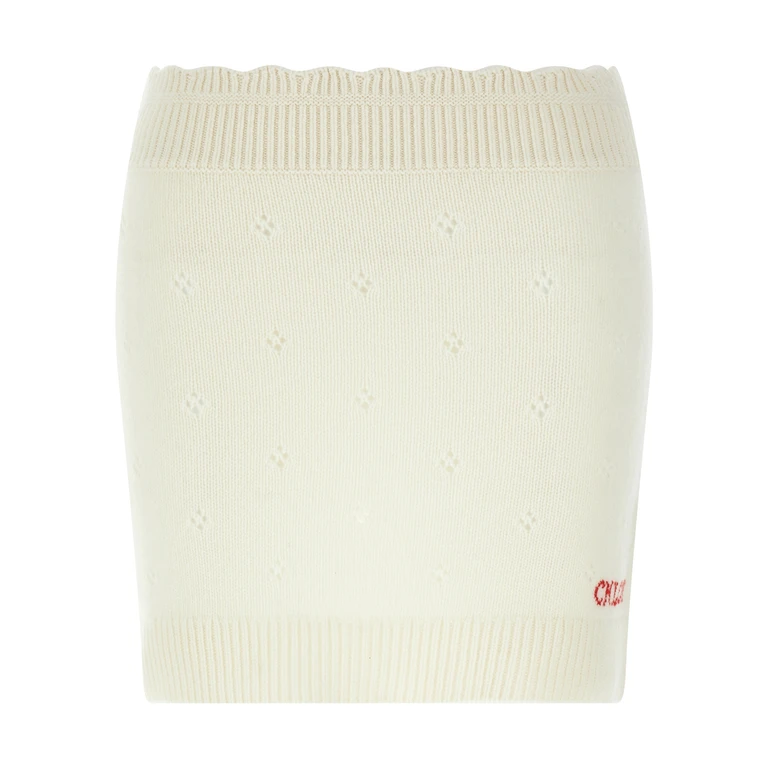 Chloé White Wool Long Skirt - Women