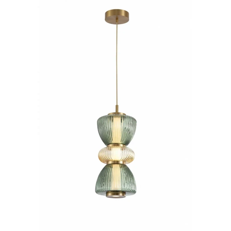 Aged Brass LED Pendant from the Rosewood Collection