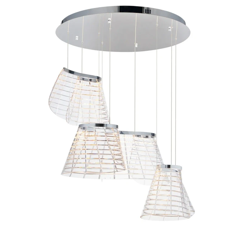 Polished Chrome LED Pendant from the Tartan Collection