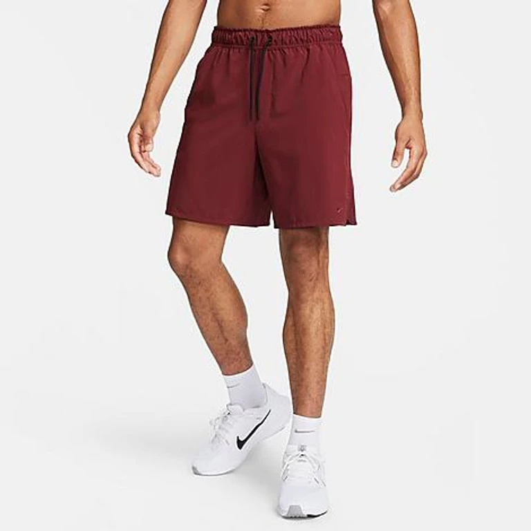 Nike Men's Unlimited Dri-FIT 7" Unlined Versatile Shorts in Dark Team Red/Black/Dark Team Red Size: XS