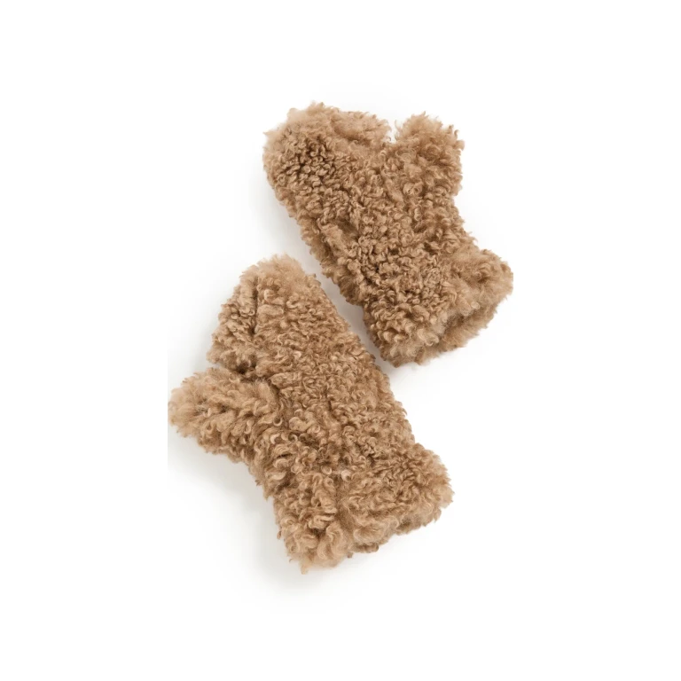 Apparis Coco Bouclette Gloves Camel One Size